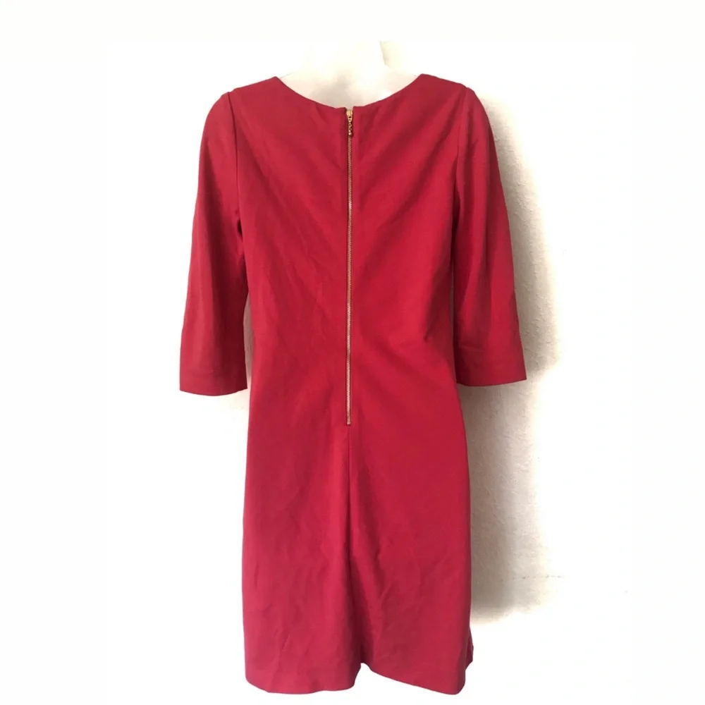 KATE SPADE Coral Pink Shift Mini Dress Size XS Short Sleeve Pockets